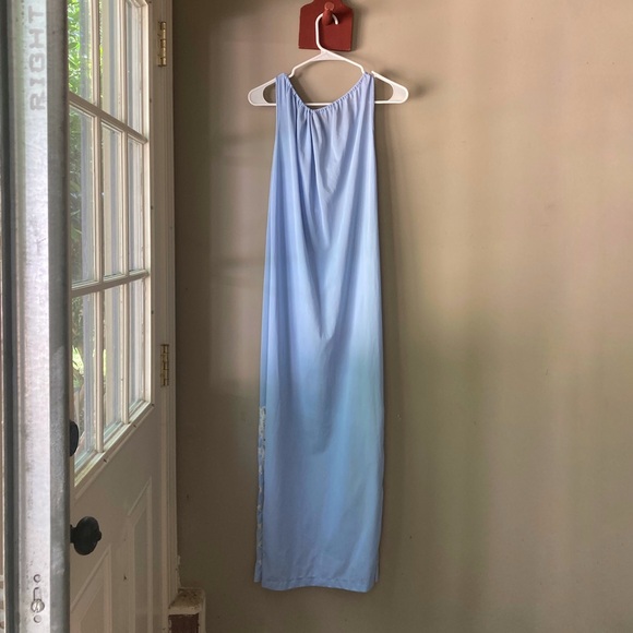 Vintage Radcliffe Blue Lace Detail Long Nightgown S - Picture 6 of 7